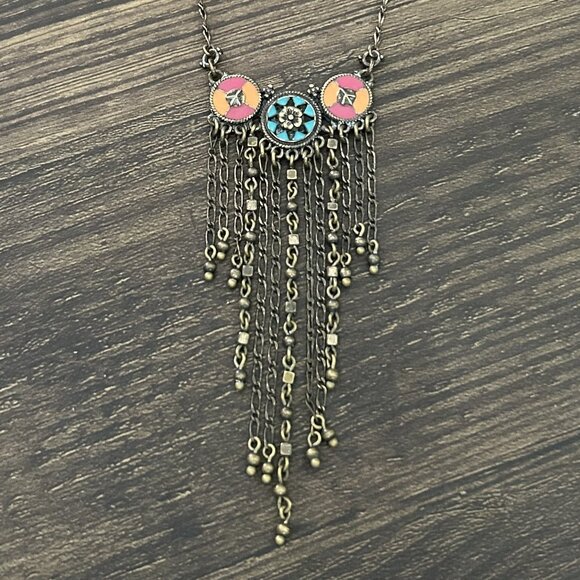 Boho Chain Fringe Necklace ASO Alex Russo - Picture 6 of 12